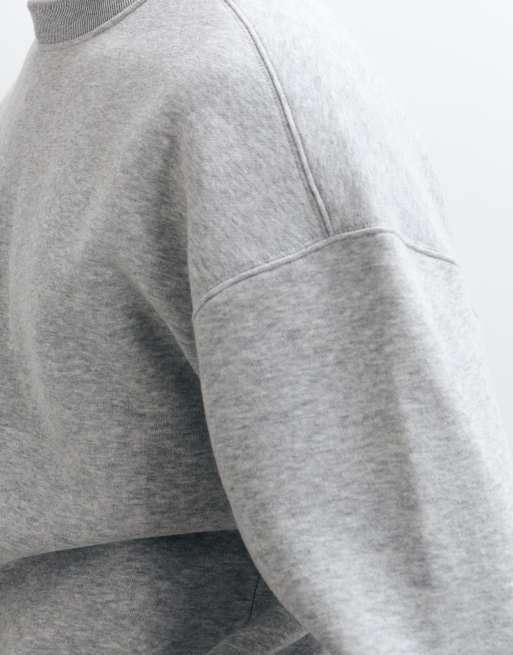Hollister boxy sweatshirt met ronde hals in lichtgrijs, 5 van 5