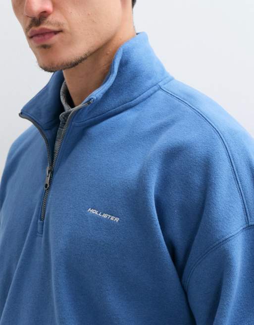 Hollister Boxy-Sweatshirt mit 1/4-Reißverschluss in Blau, 2 von 5