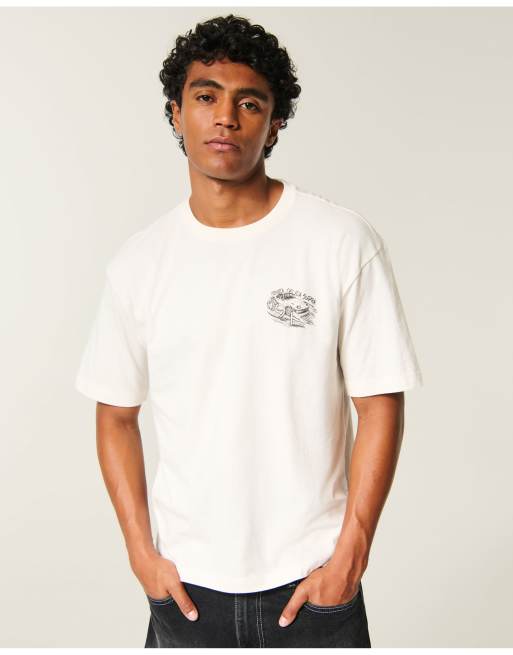 Hollister Boxy toyota celica supra graphic tee in cream, 3 of 5