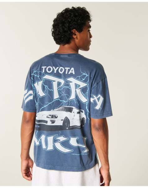 Hollister Boxy toyota supra graphic tee in navy - view 1