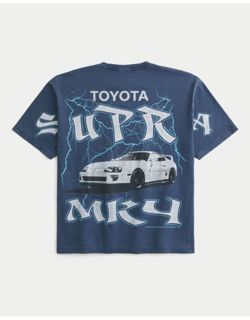 Hollister Boxy toyota supra graphic tee in navy, 4 of 5