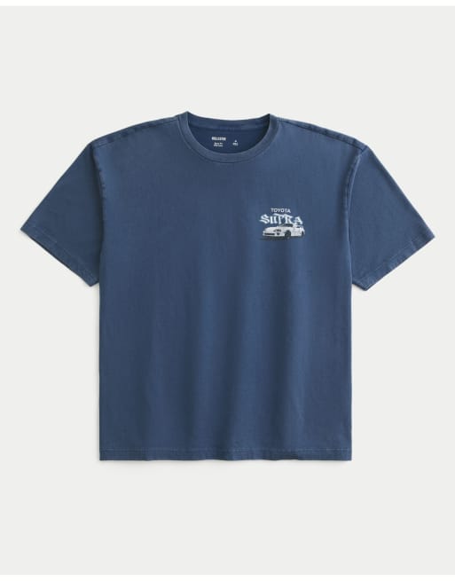 Hollister Boxy toyota supra graphic tee in navy, 5 of 5