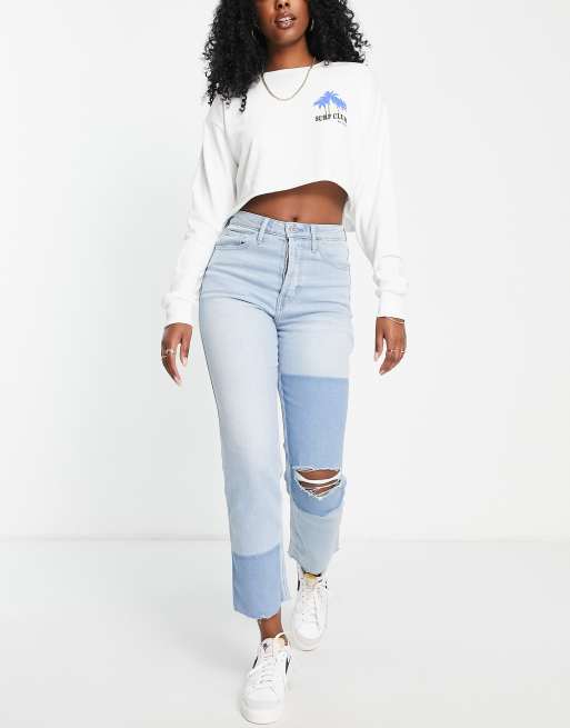 Patchwork cheap boyfriend jeans