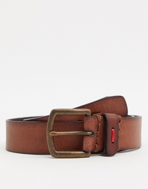 Hollister brown leather belt