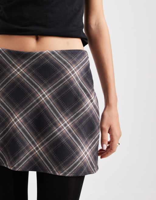 Hollister – Brunrutig minikjol med medelhög midja, 5 av 5