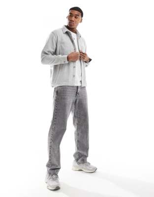 Hollister Brushed Overshirt In Gray