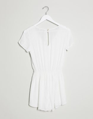 hollister white playsuit