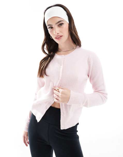 Hollister button through cardi in lilac - view 1