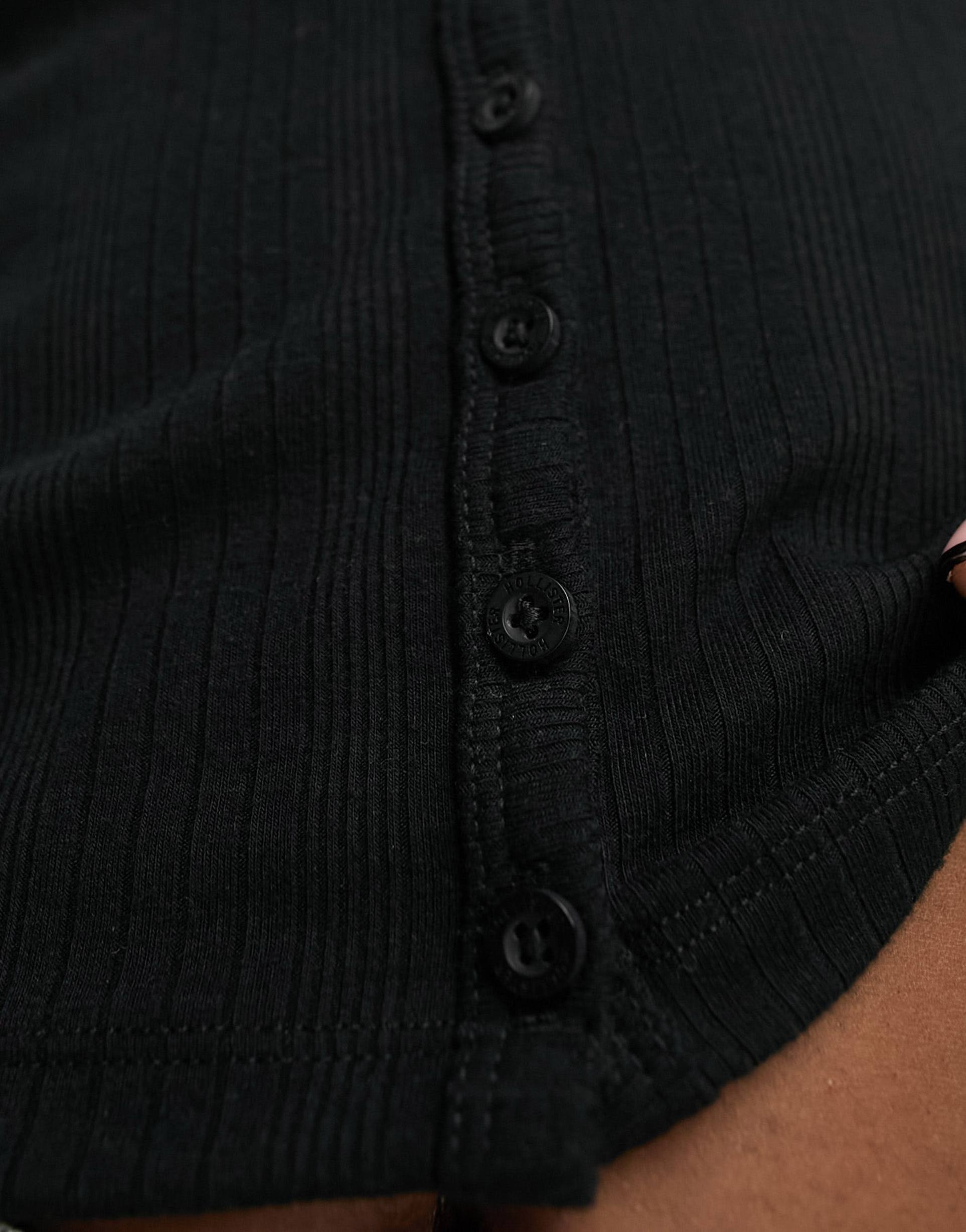 Hollister button through cardigan in  black view 4