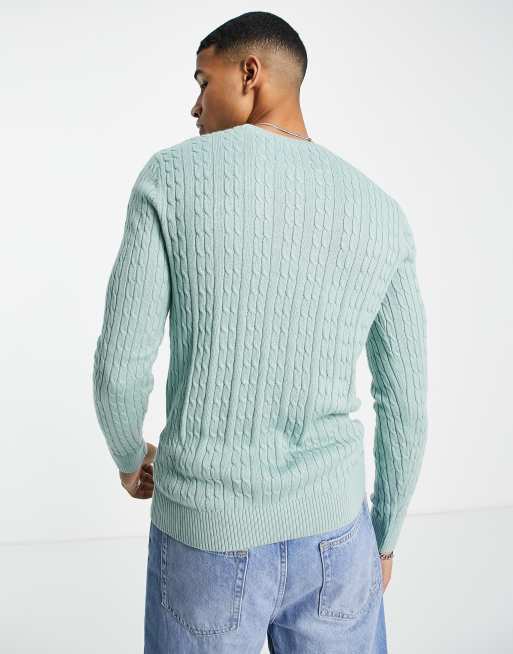 Hollister green hotsell sweater