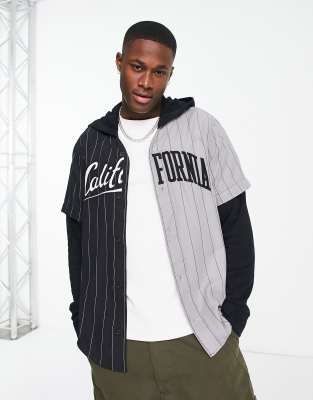 Hollister Relaxed Hooded Baseball Shirt