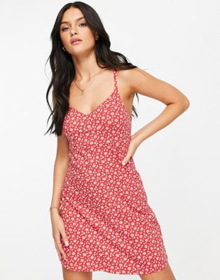 Hollister cami dress in red floral
