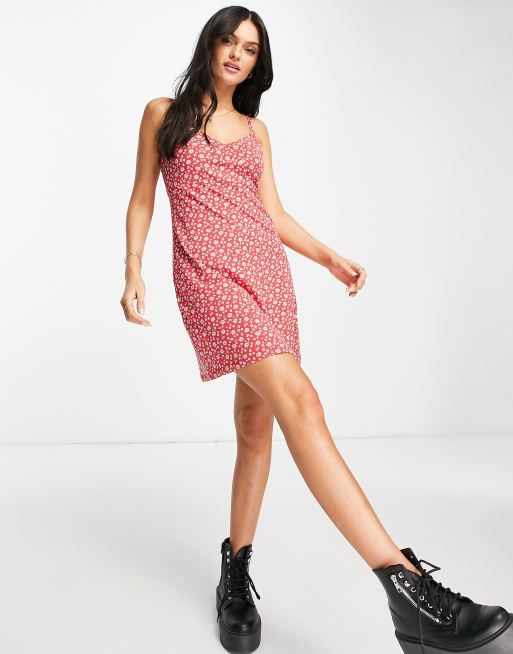 Hollister red floral dress new arrivals