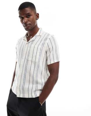Hollister - Camicia a maniche corte multicolore testurizzata a righe - view 1