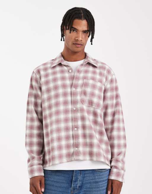 Hollister - Camicia a maniche lunghe in flanella rossa a quadri