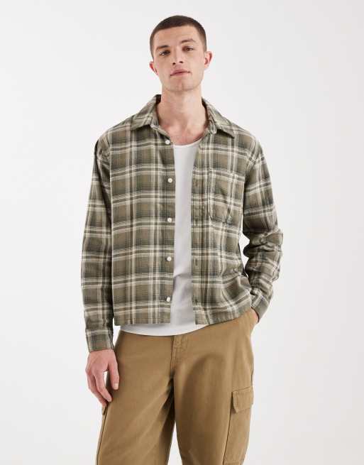 Hollister - Camicia a maniche lunghe verde a quadri