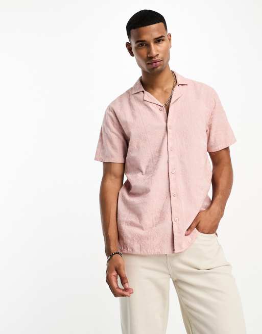 Camicia rosa maniche corte deals