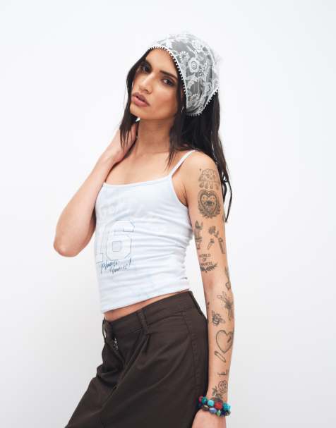 Hollister – Camisole-Oberteil im Stil der argentinischen Fußball-Nationalmannschaft in Hellblau - view 1