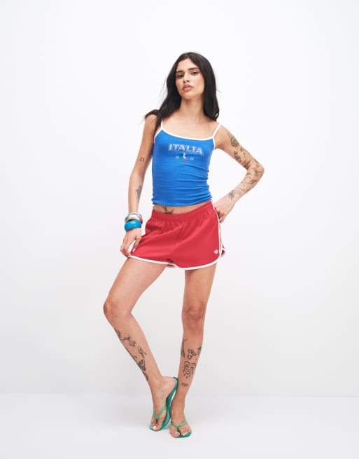 Hollister - Canottiera con stampa "Italy" stile calcio blu, 3 di 4