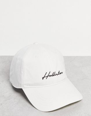 Hollister cap in white with script logo