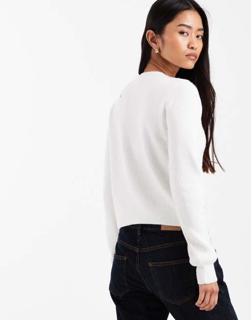 Hollister - Cardigan bianco con fiocco, 4 di 4