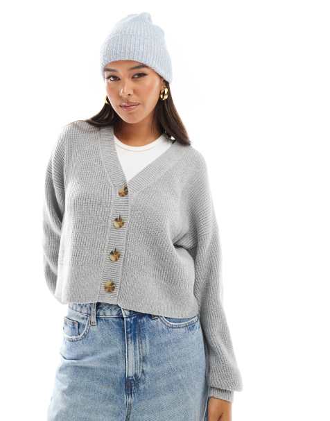 Hollister - Cardigan in maglia grigia - view 1