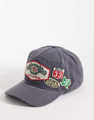 Hollister - Casquette camionneur à motifs - Noir