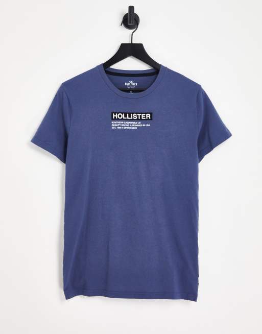 Hollister central and tape logo t-shirt in tan