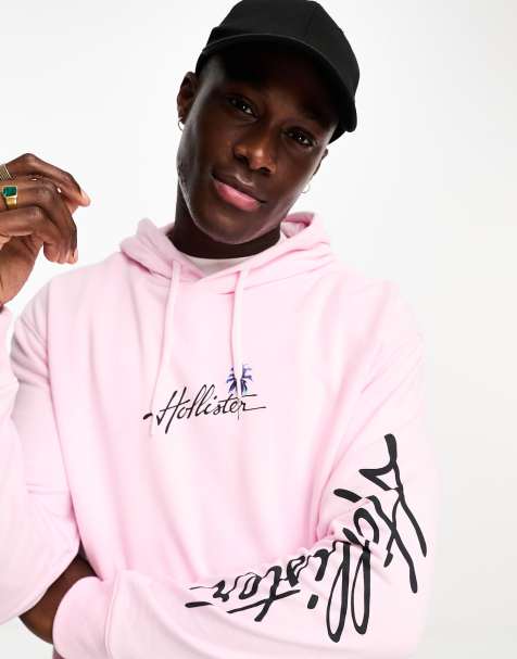 Asos pink hoodie mens clearance