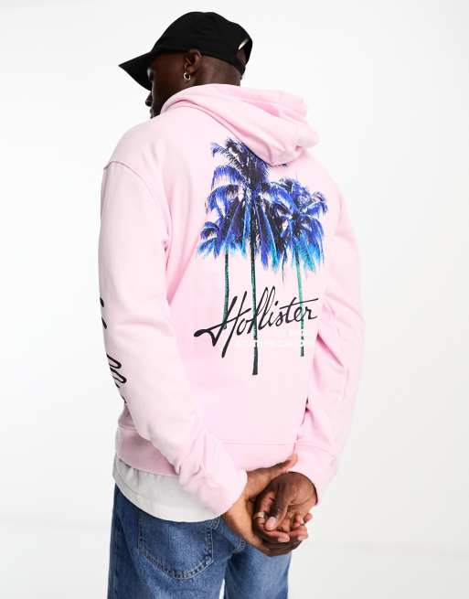 Pink top hoodie hollister