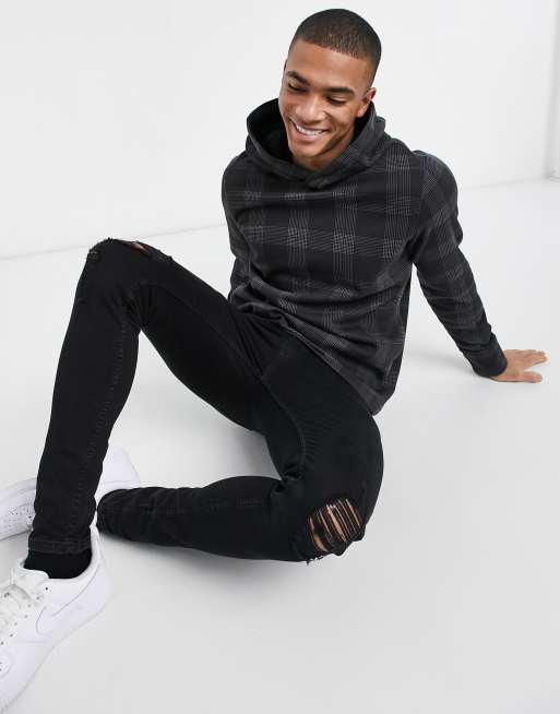 Hollister checkered hoodie online