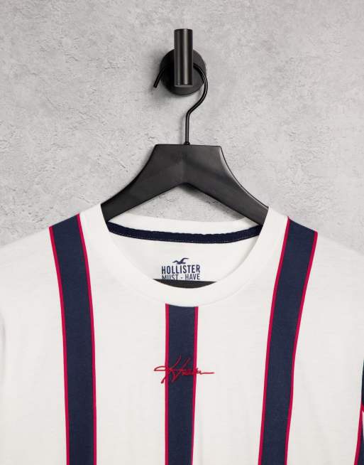 Hollister red and white striped shirt store