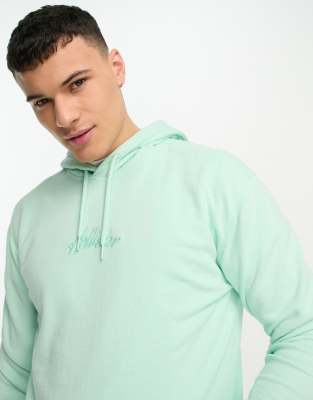 Hollister central script logo hoodie in mint green - ASOS Price Checker