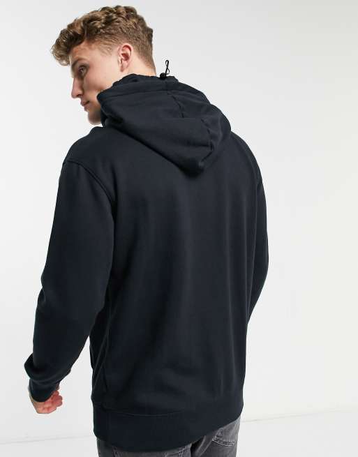 Hollister central snood logo hoodie in black