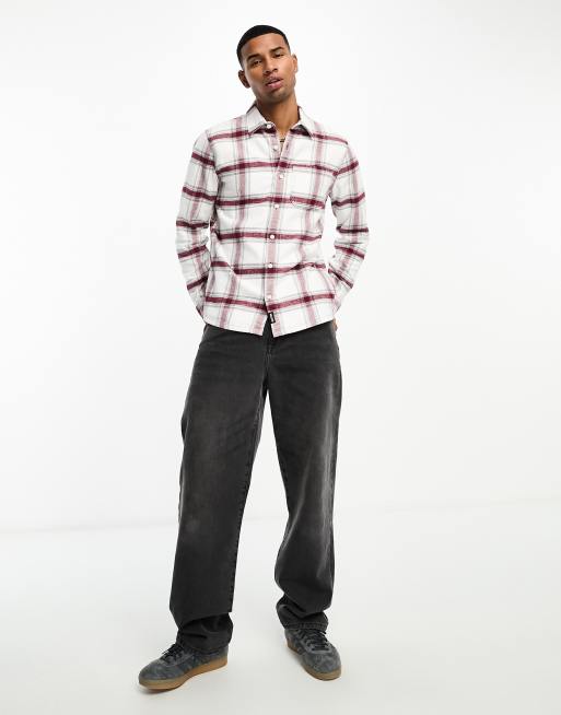 Red and white 2025 hollister shirt