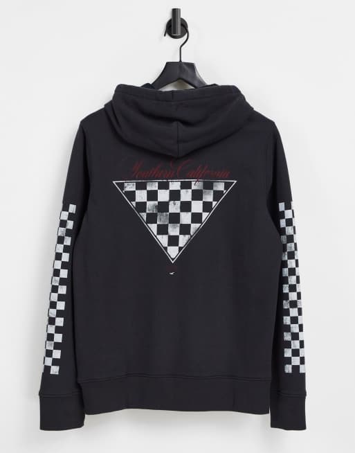 Hollister checkerboard graphic on sale hoodie