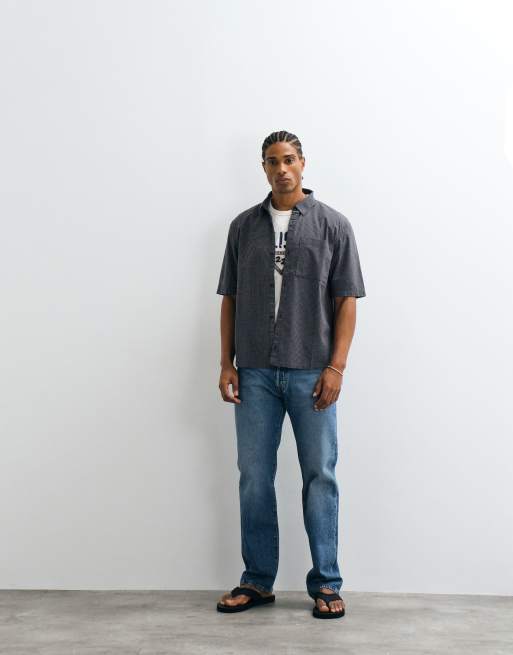 Hollister - Chemise manches courtes à petits carreaux - Noir, 3 de 5