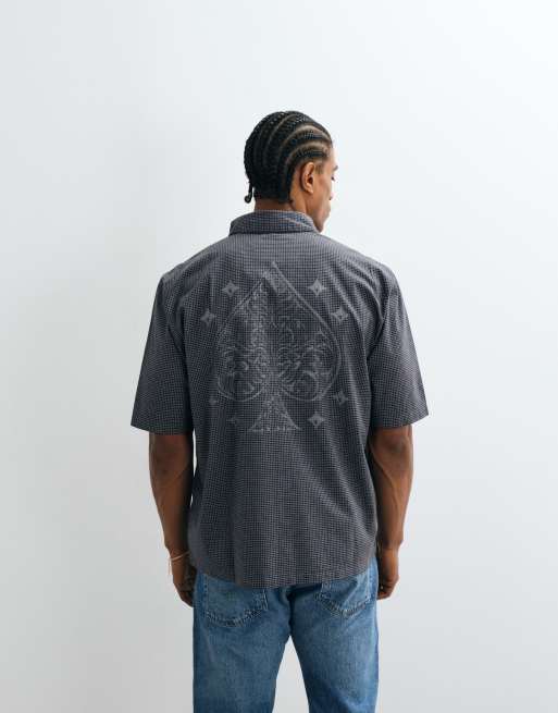 Hollister - Chemise manches courtes à petits carreaux - Noir, 4 de 5