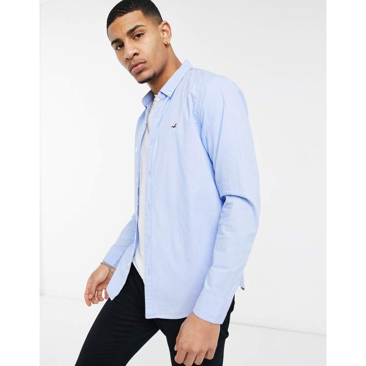 Hollister Chemise Oxford ajust e manches longues avec boutons