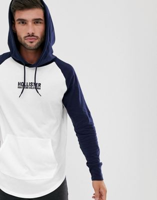 hollister blue and white hoodie