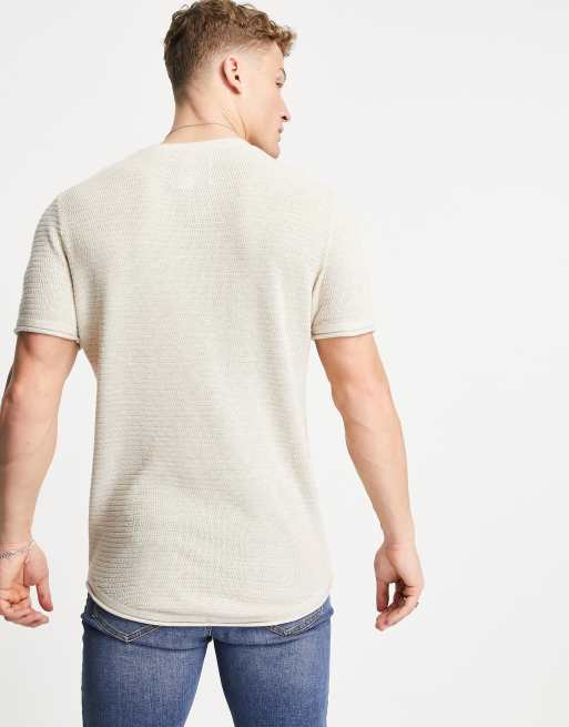 Hollister textured knit t shirt discount