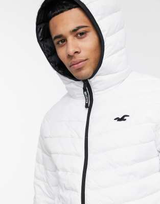 hooded puffer jacket hollister