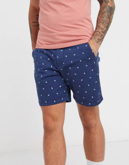 Men's pineapple print shorts top
