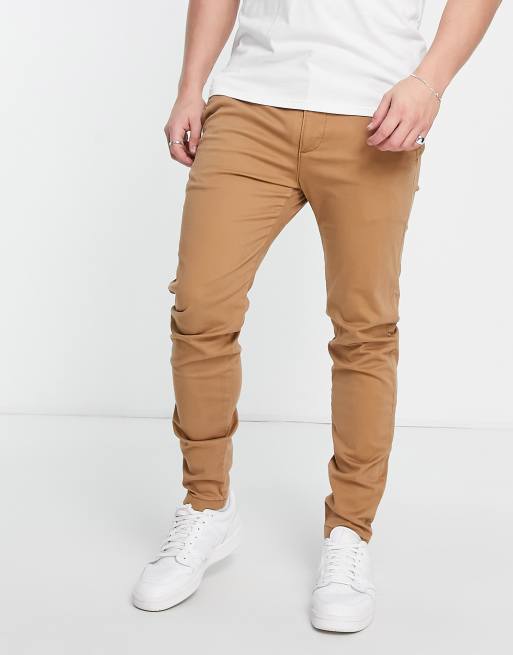 Hollister Chino super skinny beige kaki scuro ASOS