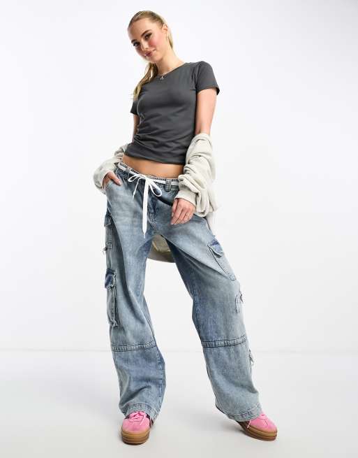 Hollister – Ciemnoszary bezszwowy T-shirt, 3 z 4