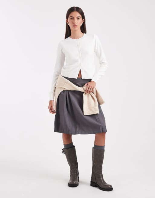 Hollister classic cardigan in white, 2 of 4