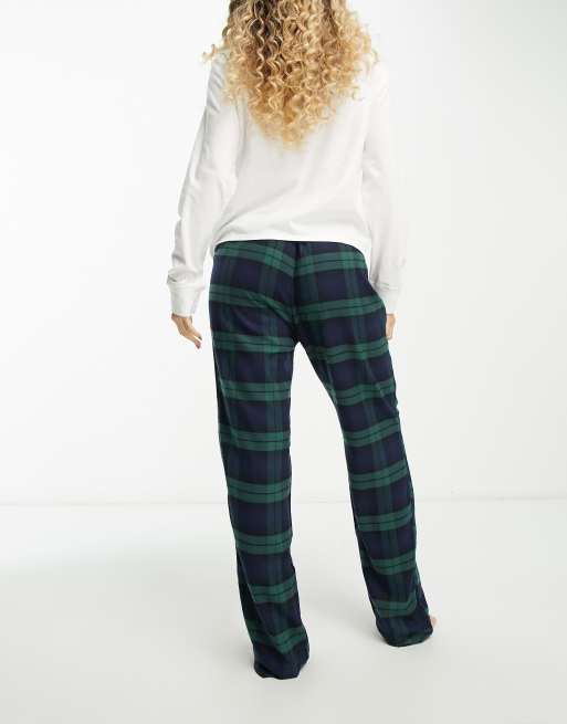 Hollister green clearance plaid pants