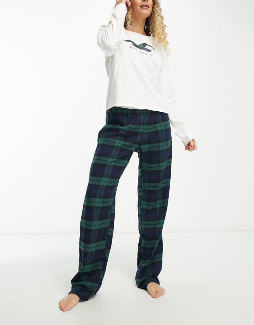 Hollister green plaid pants deals