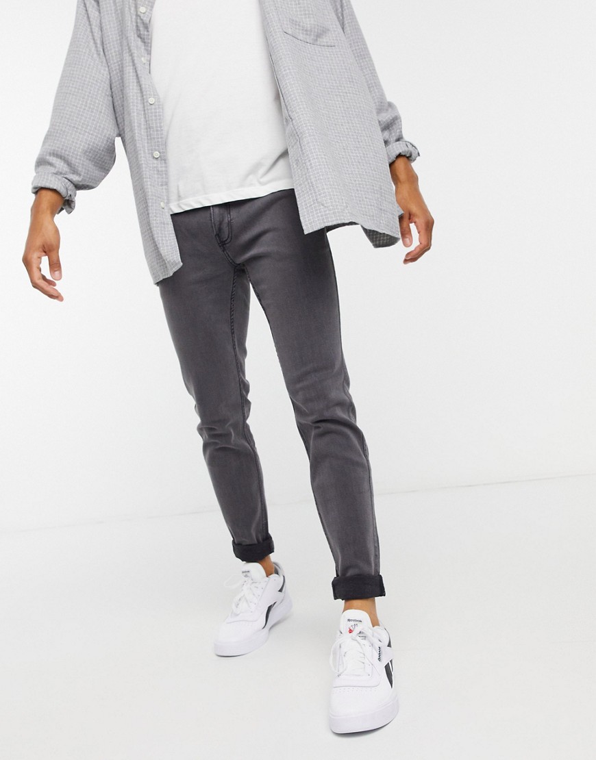 Hollister Clean Super-skinny Jeans In Gray-grey