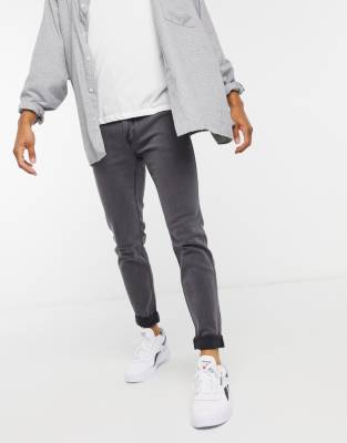 Hollister clean super skinny jeans in grey